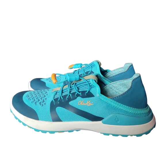 OluKai Women 6 Miki Trainer Laceless Outdoor Sneaker Quick Dry Water Shoes Blue - Picture 11 of 11